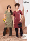 TY#2432 4 IN 1 KURTI NIGHT SUIT