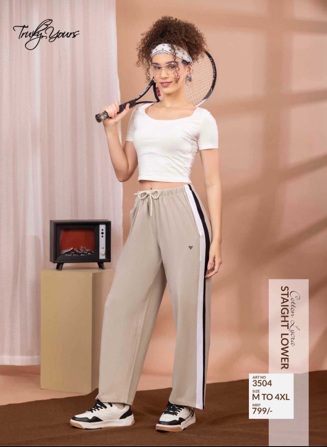 TY#3504 COTTON LYCRA STRAIGHT LOWER