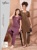 TY#2434 4 IN 1 EMBROIDERY KURTI CO-ORD SET