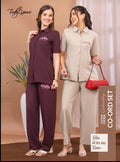 TY#2504 COTTON LYCRA EMBROIDERY CO-ORD SET