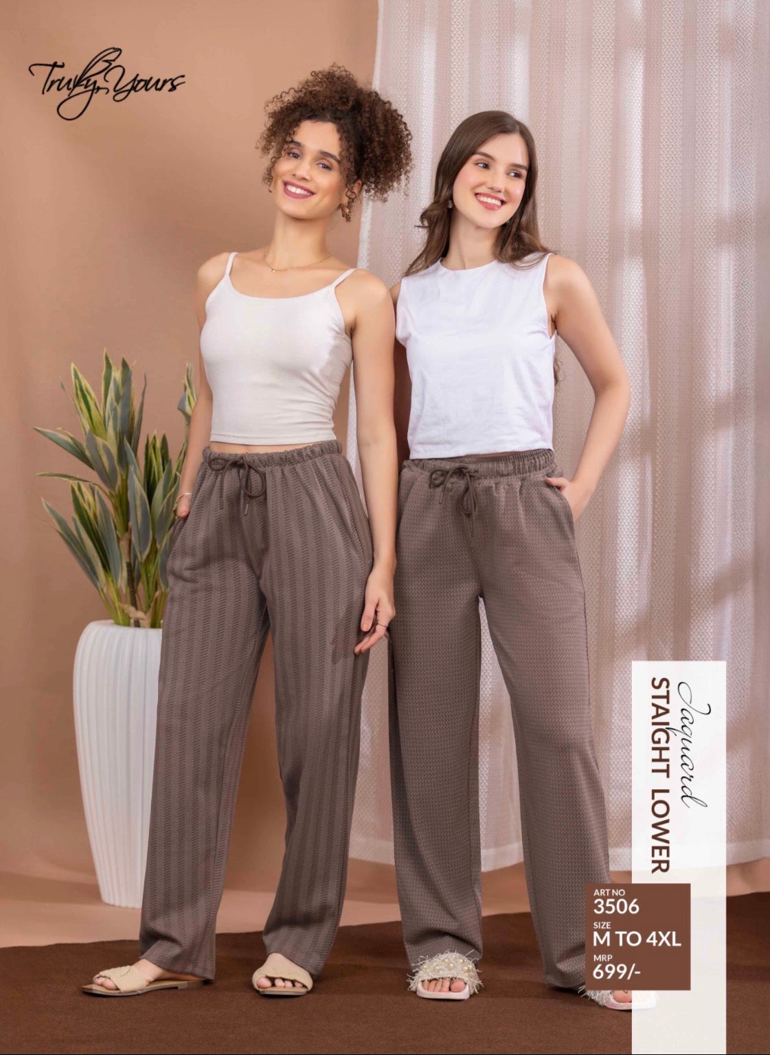 TY#3506 JAQUARD STRAIGHT LOWER