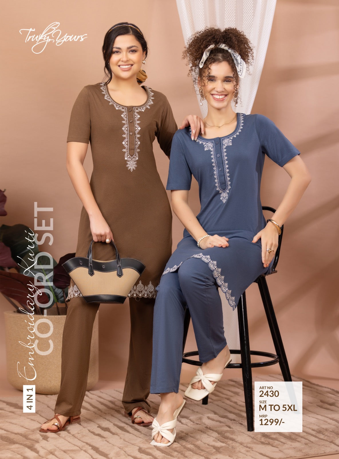 EMBROIDERY KURTI CO-ORD SET